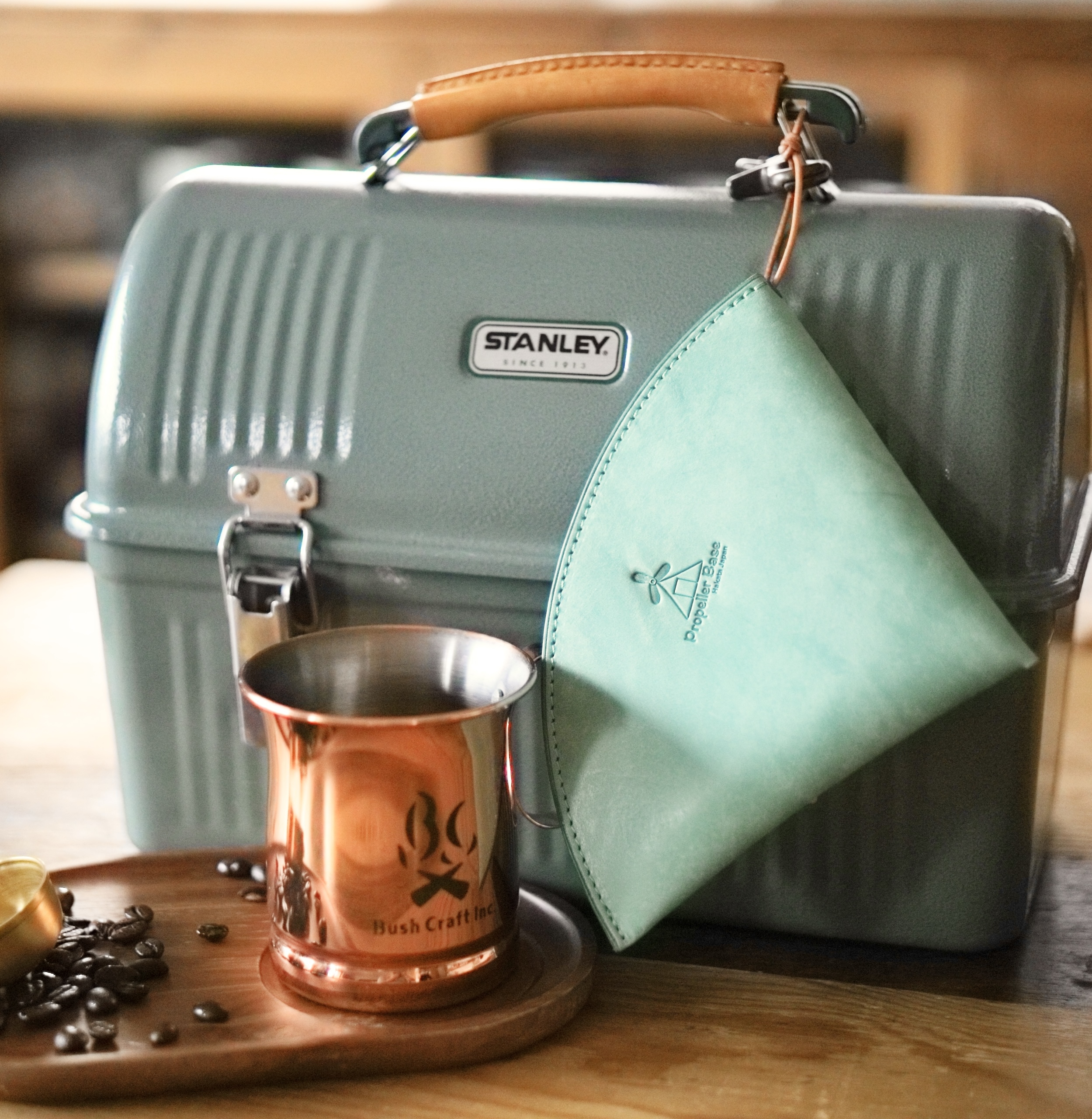 【ミントグリーン】イタリアンレザーのコーヒーフィルターケース